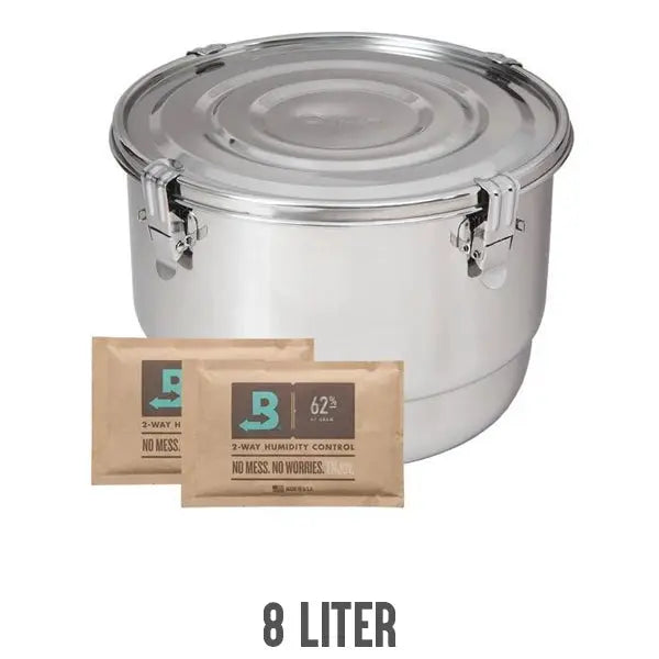 CVault Humidity Control Airtight Metal Smell Proof Container - Choose Your Size